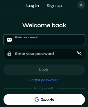Sava Spin veilige gebruikerslogin en registratie-interface.